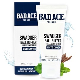 BAD ACE Suero Limpiador Swagger Ball Buffer: Gel De Baño Íntimo Sin Enjuague Para Hombres: Gel De Baño Para Hombres Below The Belt: Elimina El Sudor, 