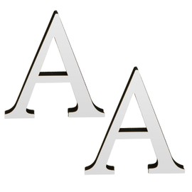 YIEMI 3D Letters for Wall Decor，Silver Elegant Wall Letters for Stylish Letter Wall Decor and DIY Home Decoration （A,2 pcs）