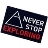 Never Stop Exploring Symbol Tactical Patch Embroidered Morale Applique Fastener