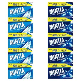 10 Mintia Assortment flavors Japanese Mint Tablet Candy (5 Wild and Cool 5 Cold Smash)