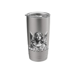 God's Plan Angel Statue Marble - For Men Women Teenager Stainless Steel Insulated Tumbler