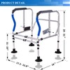 ZeptX Toilet Safety Rails Frame，Upgrade Heavy Duty Double Crossbar and