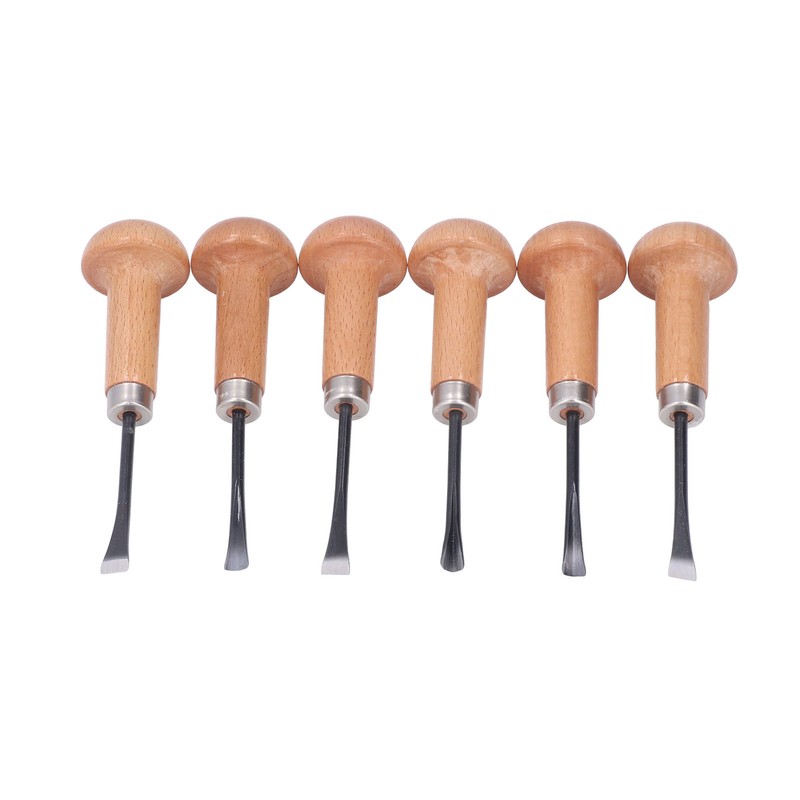 Wood Carving Chisel Set Kit Sculpture Hand Tools Mushroom Handle