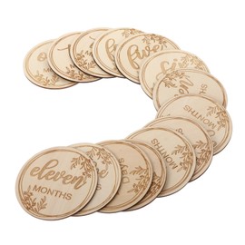 BESPORTBLE 1 Set Monthly Milestone Cards Wooden Growth Cards for Newborn Photo Props Unique Keepsake for Recording Growth Moments Stylish Design for Boys