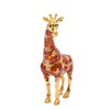 QIFU Vintage Hand Painted Giraffe Enamel Trinket Box Hinged