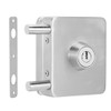 Square Single Glass Door Lock Latch Stainless Iron Office Security