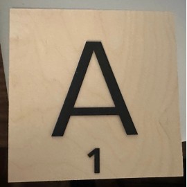 4th Street Mill Large Scrabble/Words with Friends 3D Wood Tiles Custom - Great Gift! Many Sizes - 12" Tall - Words With Friends Style