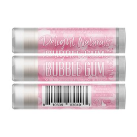 Delight Naturals Bubble Gum Lip Balm - Single Tube