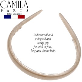 Camila Paris CP3278 French Fashion Headband for Women, Very Flexible with Teeth for Strong Hold Grip, Women's Hairband, No Slip Durable Styling Girls Hair Accessories, Made in France with Cellulose