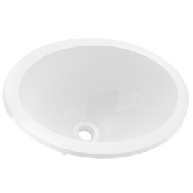ToughGrade Single Bowl RV 13-3/4" Long x 10-3/8" Wide Bathroom Sink (White/Parchment) (White)