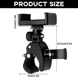 Mic Stand Phone Holder, Mic Stand Phone Holder Mount With 360° Rotation, Phone Holder For Live Streaming, Shooting Videos, Traveling, Works With Most Cell Phones