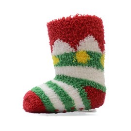 Thingimijigs 3 Pack Baby Christmas Gripper Socks Cosy Supersoft Fluffy Xmas Patterned Non-Slip Pram Socks - UK 3-5.5