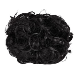 Yamel Chignon Hairpiece Curly Bun Scrunchie Extensions Black Synthetic Updo Combs in Messy Bun Hair Piece for Women