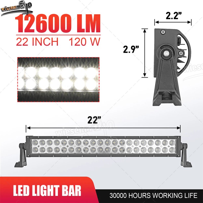 WSAYS Fit 07-13 Chevy Silverado 1500/2500/3500 22'' Light Bar Lower