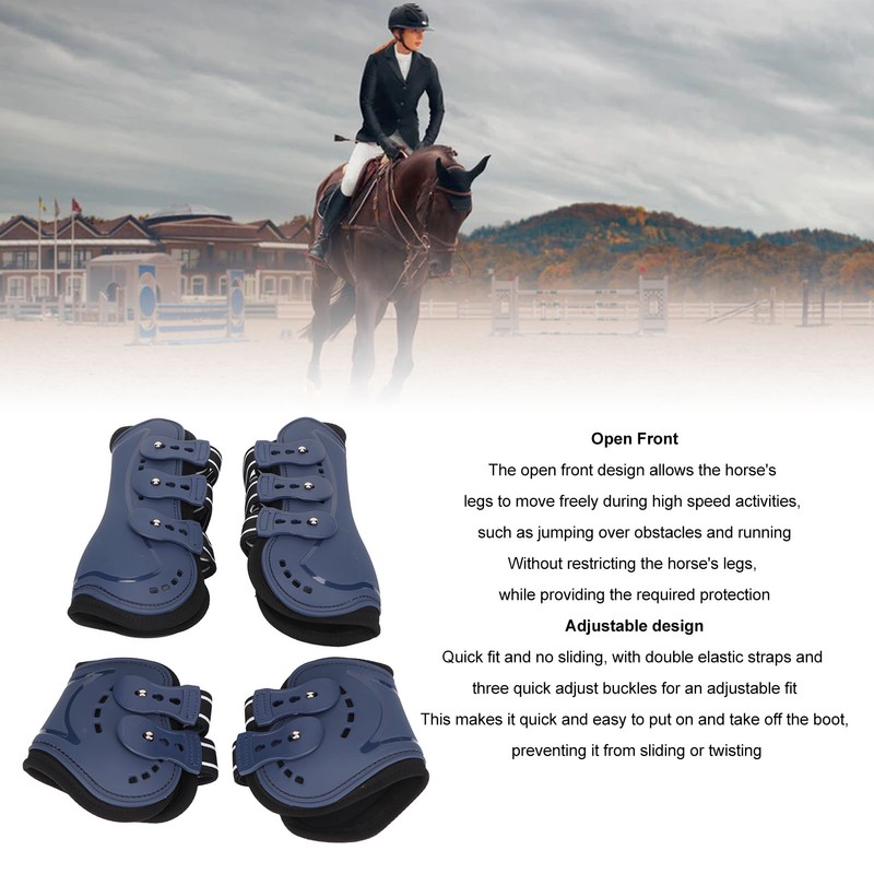 Horse Tendon Boots Adjustable Open Front Fetlock Boot Breathable Protective
