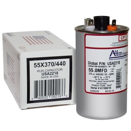 American Standard CPT00421 / CPT-0421 Replacement - 55 uf/Mfd 370/440 VAC AmRad Round Universal CapacitorReplacement Made in The U.S.A.