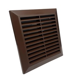AirTech-UK Extractor Fan Wall Fixed Louvre Grille Ventilation – 4" (100mm) – Brown
