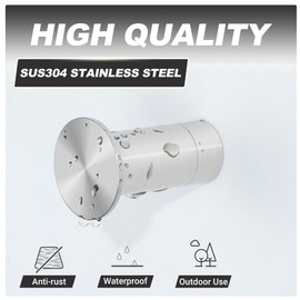 SAYAYO 4PCS Coat Hooks Screw-in Bathroom Towel Robe Hook, SUS304 Stainless Steel Heavy Duty Door Hanger Hat Clothes Closet Sponges Holder for Kitchen Home, Brushed Nickel Finished