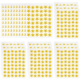 OSDUE Star Stickers for Kids, 1920 PCS 40 Sheets Mini Teacher Reward Sticky Scrapbook Stars for Arts Crafts, Gold Star Papeterie Stickers - Gifts for Christmas Decor