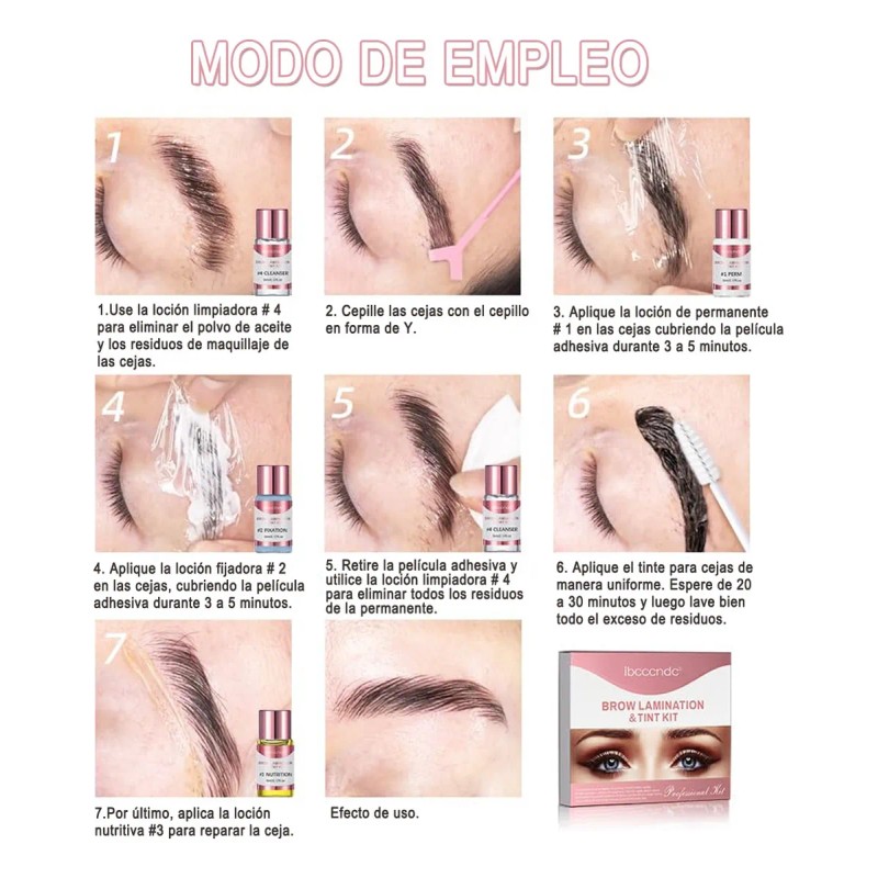 Kit De Laminación De Cejas Y Kit De Tinte De
