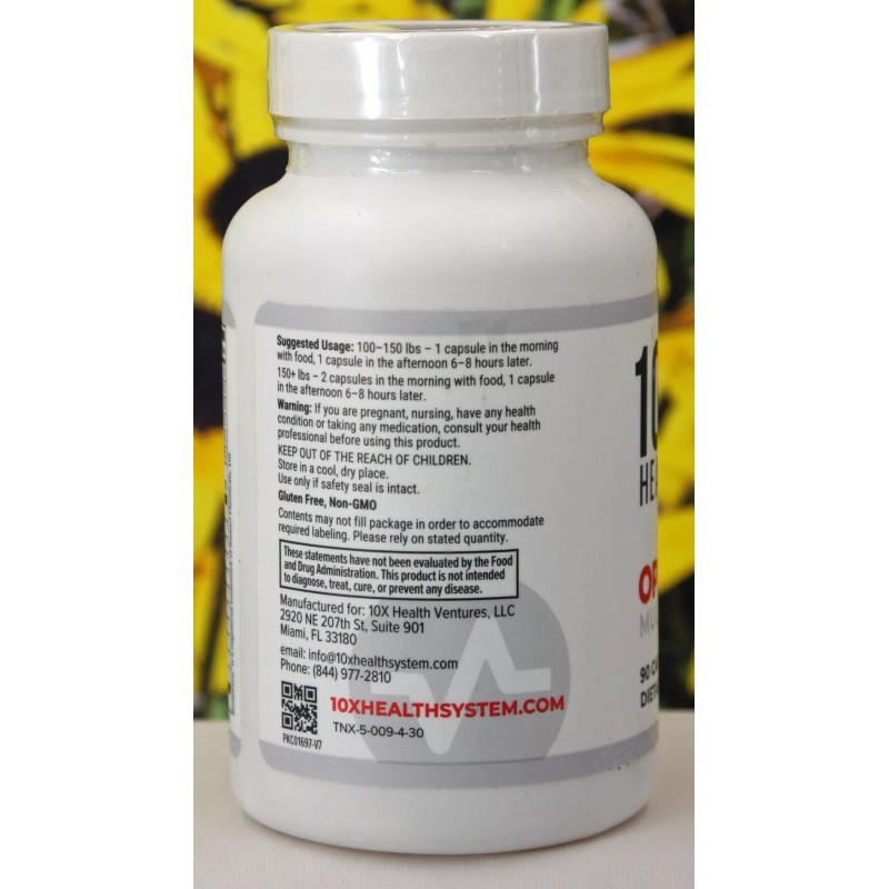 10X Health Optimize Methylated Multivitamin 90 Capsules, 07/26 Exp