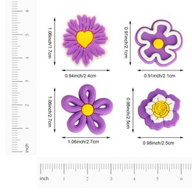 AUAUY Shoe Charms, Crocodile Pendant for Children, Flower Pendant for Crocs, Shoe Charms, Shoe Charm Accessories for Crocs Bracelet, Cute Shoes Decoration for Girls, Boys and Adults, Polyvinyl