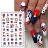6PCS 4th of July Nail Art Stickers Independence Day Nail
