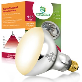 REPTI HOME 125W UVA+UVB Vapor Reptile Heat Lamp, High Intensity Self-Ballasted Basking Lamp Bulb,Full Spectrum Sun Light for Reptiles and Amphibians