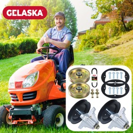 GELASKA 2 Pack 918-04822B Spindle with 756-04129 Pulley 954-04060C Belt Replaces 618-04822A, 918-04822, 918-04822A, 918-04889A, 918-04950 for MTD LT2000 LT1500 LT4200 R1000 T1000 M1642 MZ210 Tractors