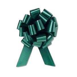 Feronia Packaging 2 Pieces Pull Bow for Gift Wrapping Gift Bows Pull Bow With Ribbon for Wedding Gift Baskets, 5.5 Inch 20 Loop (Hunter Green)