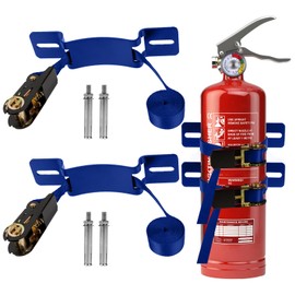 Zhichen star 2PCS Propane Tank Holder & Mount， Secure Ratchet Strap Design， Steel Wall-Mounted Bracket for Oxygen, Nitrogen, & Expansion Tanks， for mounting Various Gas cylinders (Blue)