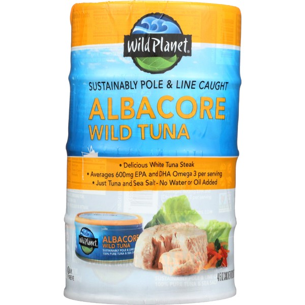 Wild Planet Wild Albacore Tuna Cans, 5 Ounce, 4 Pack