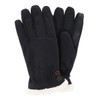 Isotoner Damen Mikrofaser-Winterhandschuh mit Knopf-Detail, Größe L/XL, Schwarz, Schwarz ,