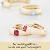 MAX + STONE 14k Yellow Gold Round Created Red Ruby