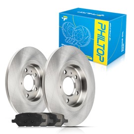 PHILTOP Rear Brake Pads and Rotors kit Fit for Pontiac 2005 Montana, 11” Brake kit Rear Brakes Rotors Automotive Replacement Brake kits