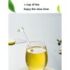 (Green+Yellow) reusable glass straws,reusable glass straws bent glass straws Creative