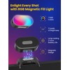 AOCHUAN Magnetic RGB LED Light, 7 Colour Temperature, 3 Brightness