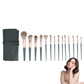 Set de Brochas para Maquillaje, Juego de Brochas de Maquillaje, Makeup Brushes Kit, 14 Piezas con Bolsa Kit de Brochas de Sombra de Ojos para Maquillaje Profesional
