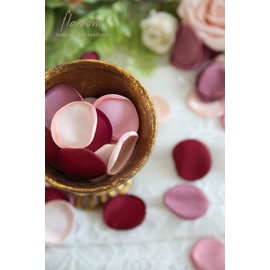 Floroom 300pcs Silk Rose Petals Burgundy Maroon Flower Petals for Wedding Flower Girl Basket Aisle Scatter Dinner Table Centerpieces Party Confetti Bridal Shower Romantic Night Decoration