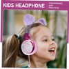 SHOWERORO Plush Ear Wired Headphones Comfortable Over Ear Headset for