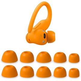 Geiomoo Silicone Ear Tips for Beats Powerbeats Pro 2, Replacement Eartips Earbuds Earpads (Orange,XS/S/M/L/XL)