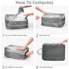 Compression Packing Cubes 7-Piece Set with Multi- Compartment Travel Bag,