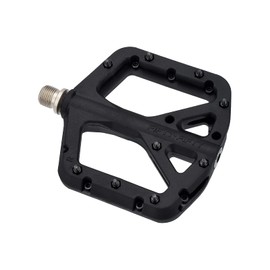 FIFTY-FIFTY Mountain Bike Pedals, Non-Slip MTB Nylon Fiber Pedals, 9/16" Bicycle Pedals, Lightweight and Wide Flat Platform Pedals (Black)