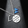BESPMOSP Necklace Gifts for Women Girls Blue Butterfly Pendant Necklace