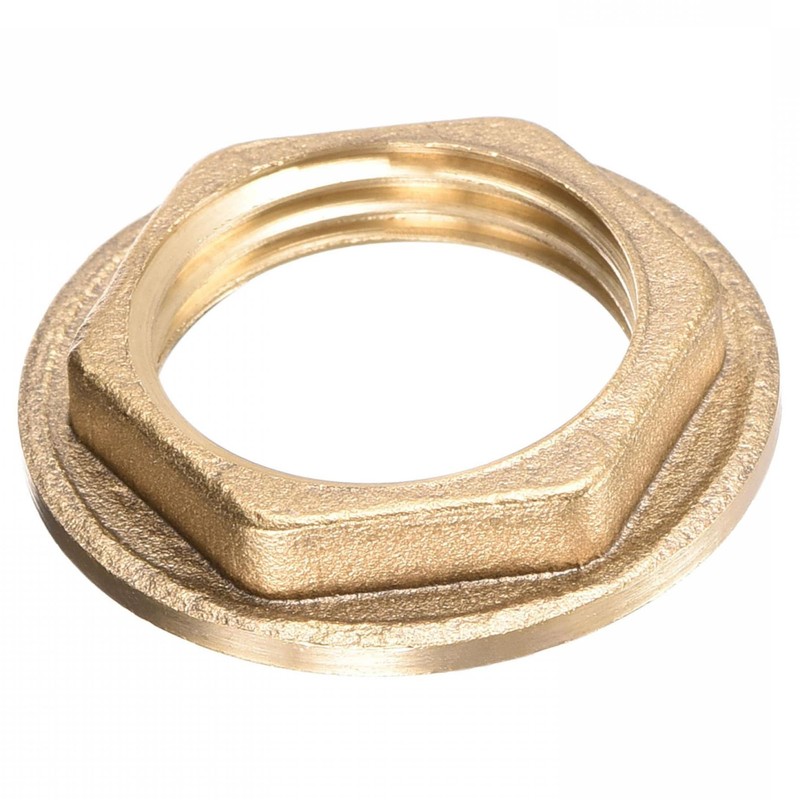 TOP-VIGOR G1/2 Brass Lock Nut with Flange, 2Pcs Hex Threaded