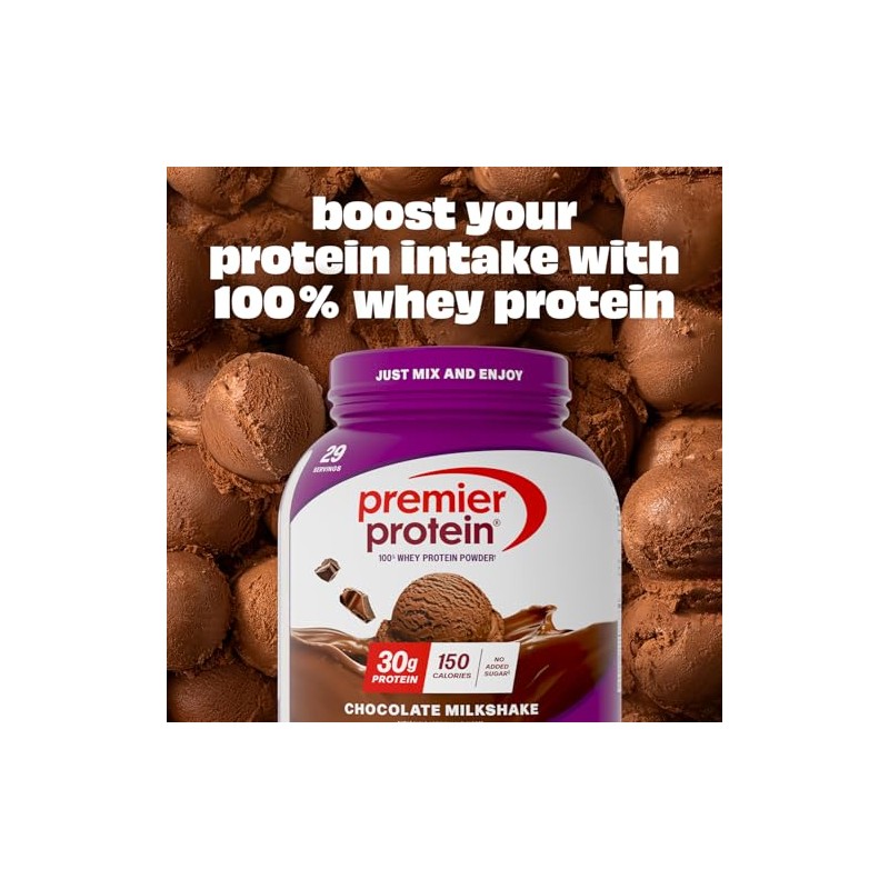 Premier Protein Powder, Chocolate Milkshake, 30g Protein, 1g Sugar, No