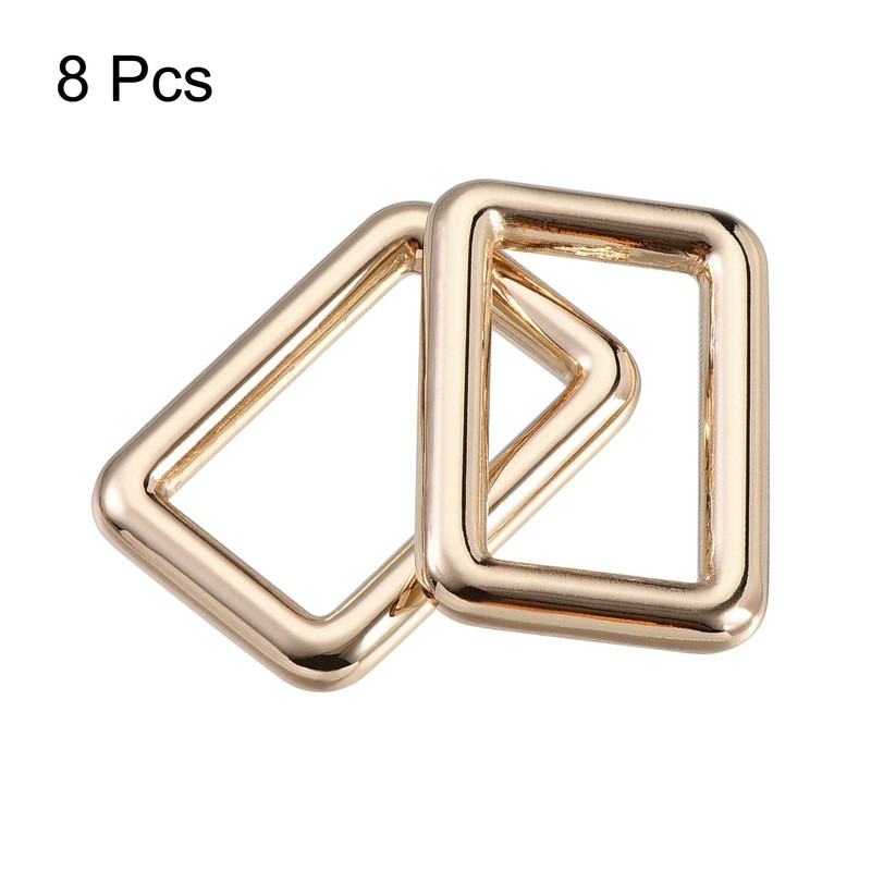 sourcing map Metal Rectangle Ring Buckles 25x15mm for Bags Belts