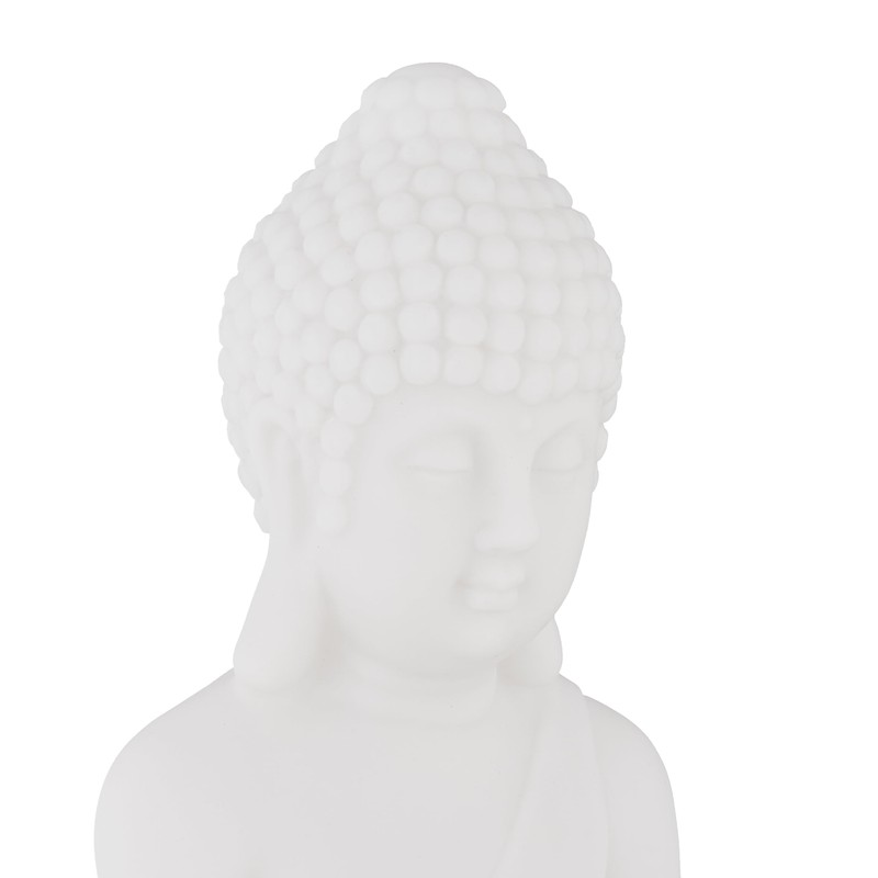 Relaxdays 2 x Buddha Figurine Sitting, 17 cm High, Garden