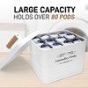 ElitaPro Modern Farmhouse Laundry Pods Container with Lid for Laundry