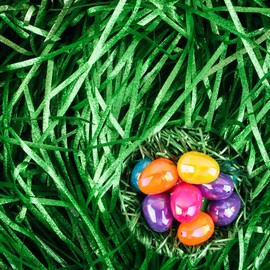 Dwafill Shredded Paper Filling Material 200 g, Filling Material Gift, Easter Grass Paper, Gift Filling Paper, Easter Grass, Decorative Filling for Gift Box, Gift Basket (Green)